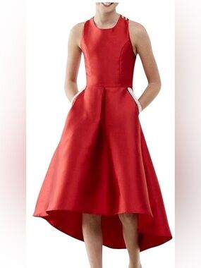 Xtraordinary High Low Criss Cross Straps Crystal Pockets Red Big Girl Junior 12